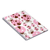 ラディバグのパターン,かわいいラディバグ,ピンクのラディバグ ノートブック (右側)