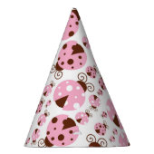 ラディバグのパターン，かわいいラディバグ，ピンクのラディバグ パーティーハット (右)