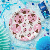 ラディバグのパターン,かわいいラディバグ,ピンクのラディバグ ペーパープレート (パーティー)