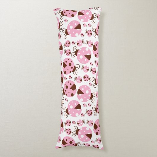 ラディバグのパターン,かわいいラディバグ,ピンクのラディバグ ボディピロー (正面縦)