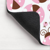 ラディバグのパターン，かわいいラディバグ，ピンクのラディバグ マウスパッド (コーナー)