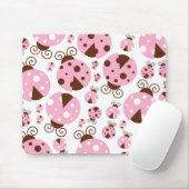 ラディバグのパターン，かわいいラディバグ，ピンクのラディバグ マウスパッド (マウス)