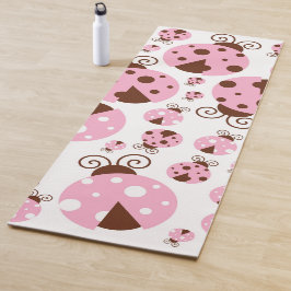 ラディバグのパターン，かわいいラディバグ，ピンクのラディバグ ヨガマット