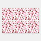 ラディバグのパターン,かわいいラディバグ,ピンクのラディバグ ラッピングペーパーシート (正面)