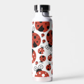 ラディバグのパターン，かわいいラディバグ，赤いラディバグ ウォーターボトル (左面)