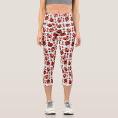 ラディバグのパターン,かわいいラディバグ,赤いラディバグ カプリレギンス (正面)