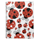ラディバグのパターン,かわいいラディバグ,赤いラディバグ ノートブック (正面)