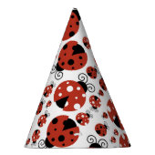 ラディバグのパターン，かわいいラディバグ，赤いラディバグ パーティーハット (右)