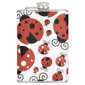 ラディバグのパターン，かわいいラディバグ，赤いラディバグ フラスク (正面)