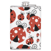 ラディバグのパターン，かわいいラディバグ，赤いラディバグ フラスク (裏面)