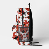 ラディバグのパターン，かわいいラディバグ，赤いラディバグ プリントバックパック (右)