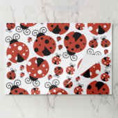 ラディバグのパターン,かわいいラディバグ,赤いラディバグ ペーパーパッド (折り畳み)
