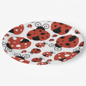 ラディバグのパターン,かわいいラディバグ,赤いラディバグ ペーパープレート (アングル)