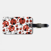 ラディバグのパターン，かわいいラディバグ，赤いラディバグ ラゲッジタグ (裏面横)
