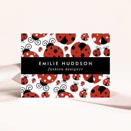 ラディバグのパターン，かわいいラディバグ，赤いラディバグ 名刺