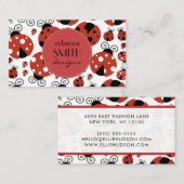 ラディバグのパターン,かわいいラディバグ,赤いラディバグ 名刺 (正面/裏面)