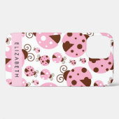 ラディバグのパターン,ピンクのラディバグ,あなたの名前 Case-Mate iPhoneケース (裏面 (横))