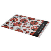 ラディバグのパターン,赤いラディバグ,あなたの名前 カッティングボード (角)