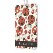 ラディバグのパターン，赤いラディバグ，あなたの名前 カーエアーフレッシュナー (左)