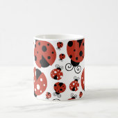 ラディバグのパターン,赤いラディバグ,あなたの名前 コーヒーマグカップ (中央)