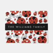 ラディバグのパターン,赤いラディバグ,あなたの名前 ドアマット (正面)