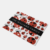 ラディバグのパターン,赤いラディバグ,あなたの名前 ドアマット (アングル)