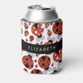 ラディバグのパターン，赤いラディバグ，あなたの名前 缶クーラー (缶裏面)