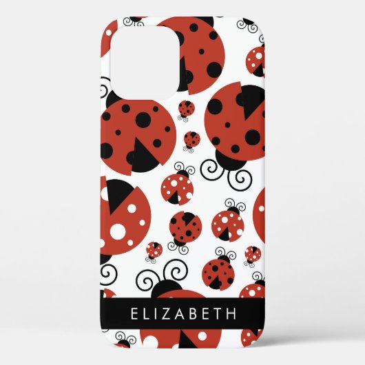ラディバグのパターン,赤いラディバグ,あなたの名前 Case-Mate iPhoneケース (裏面)