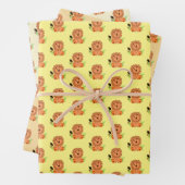 ラディバグの子供と草の中の可愛いライオン ラッピングペーパーシート (インサイチュ)