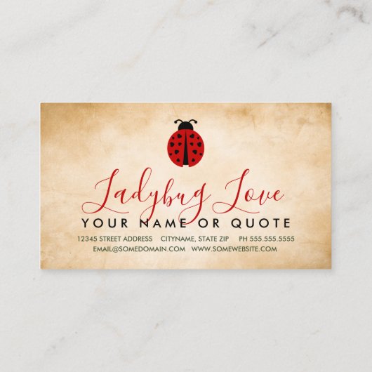 ラディバグの愛の名刺 名刺 (裏面)