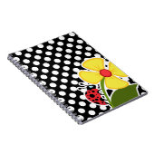 ラディバグの白黒水玉模様 ノートブック (右側)