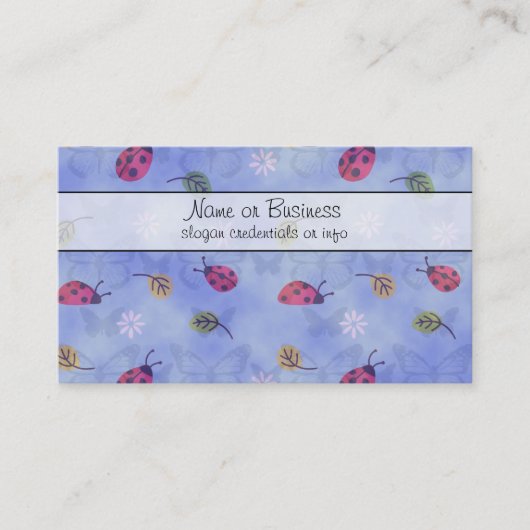 ラディバグの花葉と花 名刺 (正面)