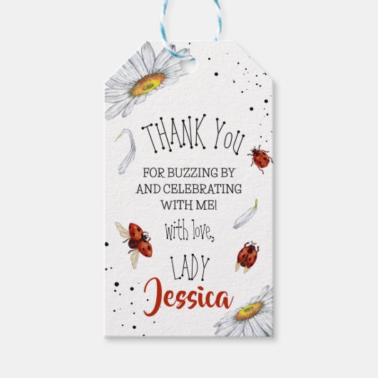 ラディバグの誕生日パ感謝していーティー ギフトタグ (正面)