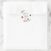 ラディバグの誕生日パ感謝していーティー ラウンドシール (バッグ)