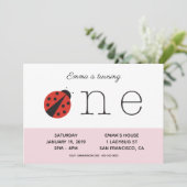 ラディバグの誕生日招待(ピンク) 招待状 (スタンド正面)