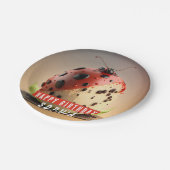 ラディバグをテーマにしたケーキ – 誕生日 ペーパープレート (アングル)