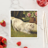 ラディバグを見る白いペルシャ猫 スタンダードランチョンナプキン (インサイチュ)