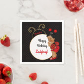 ラディバグアフリカンアメリカン赤と黒 スタンダードカクテルナプキン (インサイチュ)