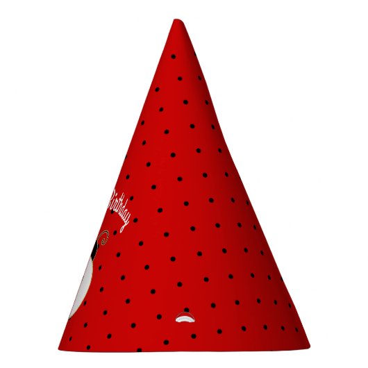 ラディバグアフリカンアメリカン赤と黒 パーティーハット (右)