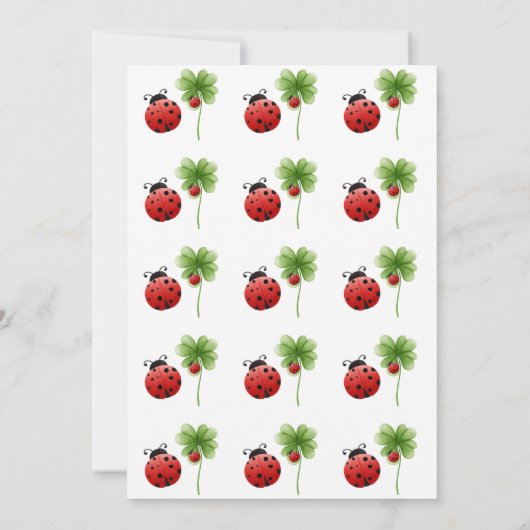 ラディバグアルファベットレターキッズ1st誕生日 招待状 (裏面)