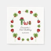 ラディバグアルファベットレターキッズ2nd誕生日へようこそ スタンダードカクテルナプキン (正面)