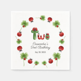 ラディバグアルファベットレターキッズ2nd誕生日へようこそ スタンダードカクテルナプキン