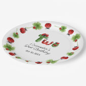 ラディバグアルファベットレターキッズ2nd誕生日へようこそ ペーパープレート (アングル)