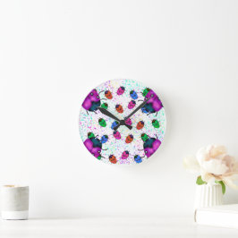 ラディバグアート ラウンド壁時計