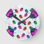 ラディバグアート ラウンド壁時計 (正面)