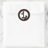 ラディバグイニシャルLラウンドスティッカー ラウンドシール (バッグ)