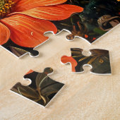 ラディバグオンアシンプル開花イラストレーション ジグソーパズル (側面)