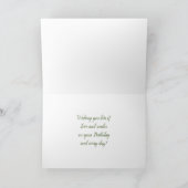 ラディバグオンドグウッドフラワー誕生日 カード (内部)