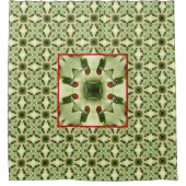 ラディバグオンドッグウッド抽象芸術自然アート シャワーカーテン (正面)