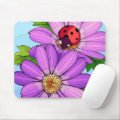 ラディバグオンパープルデイジー マウスパッド (マウス)